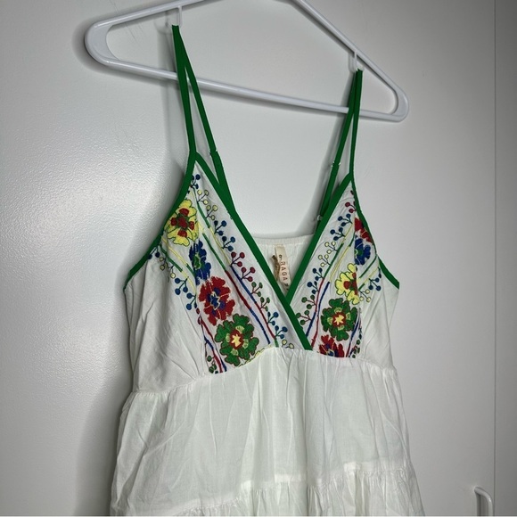 NWT RAGA Embroidered Baby Doll Boho Anthropologie Mini Sun Dress Size Medium - Picture 2 of 10